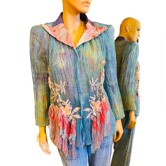 Vintage Christian Lacroix Paris Jacket Made in France Authentic Size 44 - Picture 14 of 16